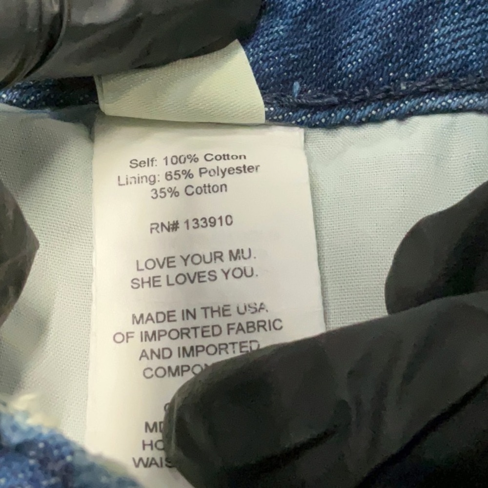 Show Me Your Mumu Houston Dark Wash Distressed High Rise Shorts Women’s 25 - Picture 5 of 5